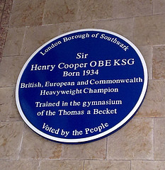 Sir Henry Cooper Blur Plaque